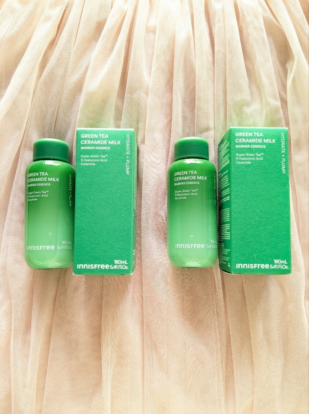 innisfree Green Tea Ceramide Milk Toner for Hydration & Barrier Repair Set